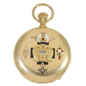 Swiss 18 carat gold full hunter tourbillon watch Circa 1873