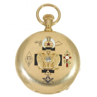 Swiss 18 carat gold full hunter tourbillon watch Circa 1873