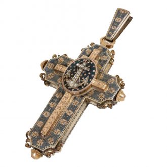 Swiss 18 carat gold pendant form watch set with diamonds Circa 1880