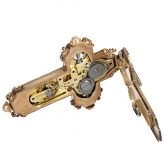 Swiss 18 carat gold pendant form watch set with diamonds Circa 1880