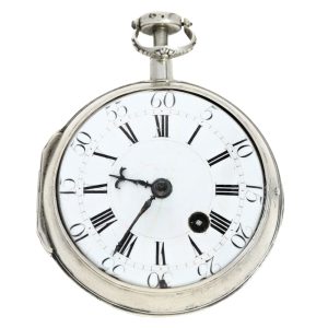 Swiss silver quarter repeating verge watch Circa 1720