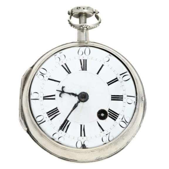 Swiss silver quarter repeating verge watch Circa 1720