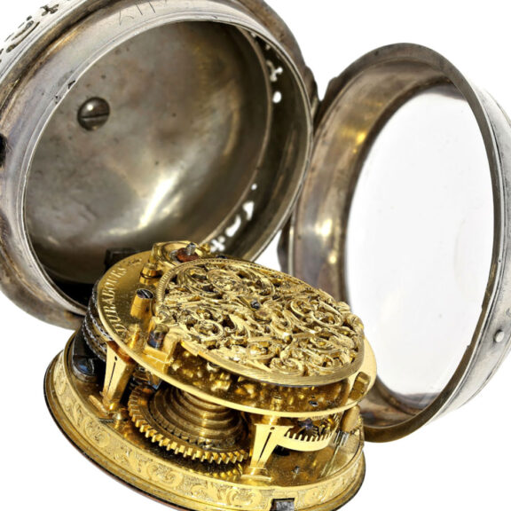 Swiss silver quarter repeating verge watch Circa 1720 Swiss silver quarter repeating verge watch Circa 1720