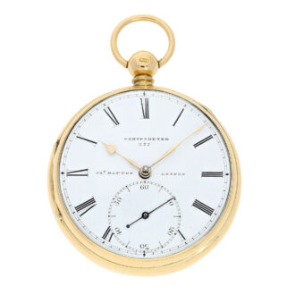 English gold open faced chronometer watch Circa 1800