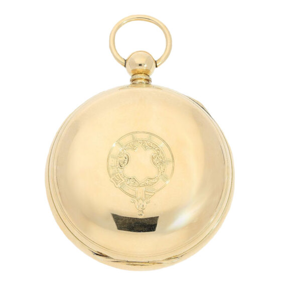 English gold open faced chronometer watch Circa 1800 English gold open faced chronometer watch Circa 1800
