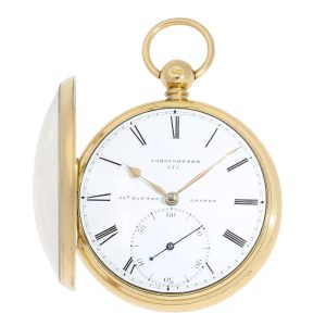 English gold open faced chronometer watch Circa 1800
