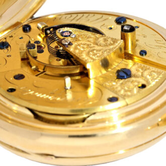 English gold open faced chronometer watch Circa 1800