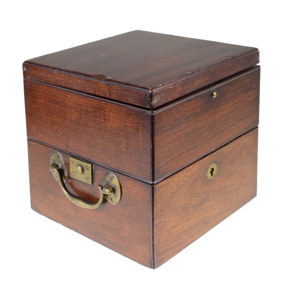 Small English marine chronometer in original box Circa 1850 Small English marine chronometer in original box Circa 1850