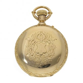 Swiss 18 Carat gold astronomical pocket watch with two dials Circa 1875
