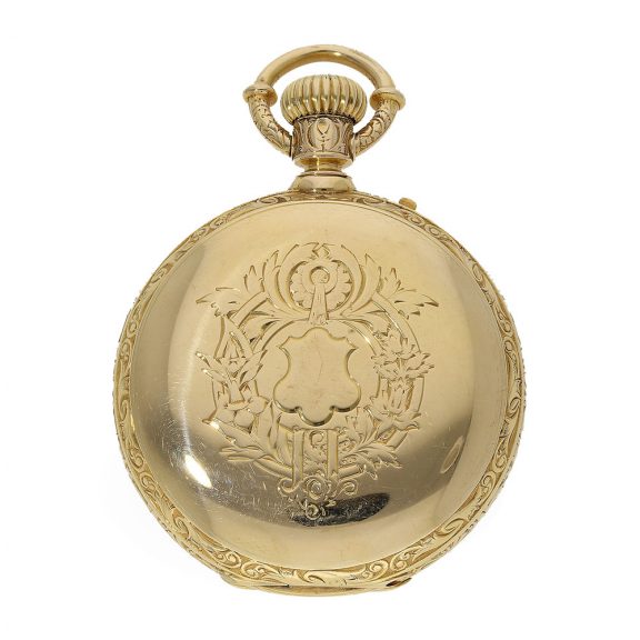 Swiss 18 Carat gold astronomical pocket watch with two dials Circa 1875 Swiss 18 Carat gold astronomical pocket watch with two dials Circa 1875
