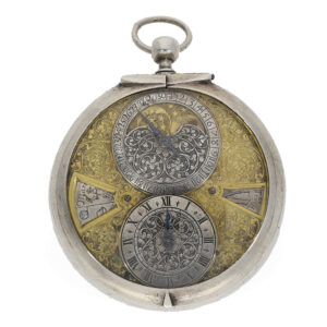 German silver astronomical pocket watch and coach clock Circa 1670