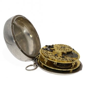 German silver astronomical pocket watch and coach clock Circa 1670