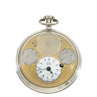 English silver verge watch with hidden erotic scene Circa 1790