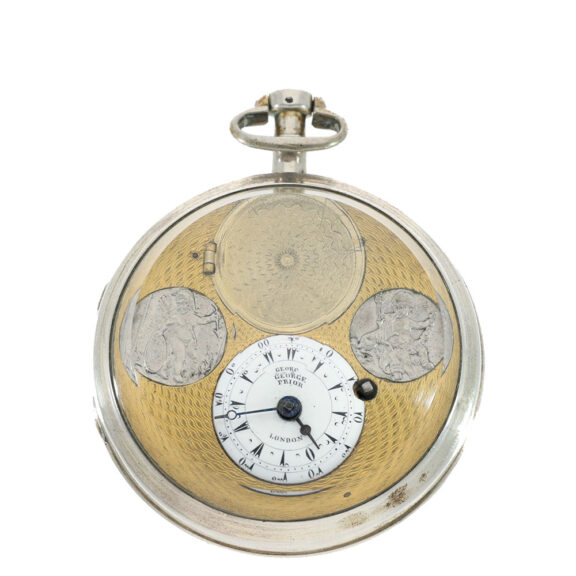 English silver verge watch with hidden erotic scene Circa 1790 English silver verge watch with hidden erotic scene Circa 1790