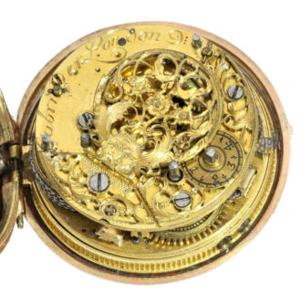 Englisch 1/8 hour repeating repoussé watch Circa 1750