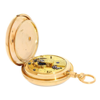 English gold open faced repeater pocket watch Circa 1814