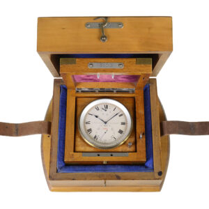 Swiss very rare small marine deck chronometer in transport box Circa 1925