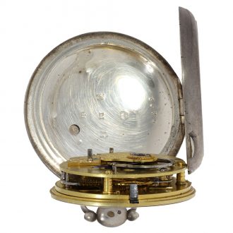Swiss silver watch with an experimental pirouette lever escapement Circa 1821