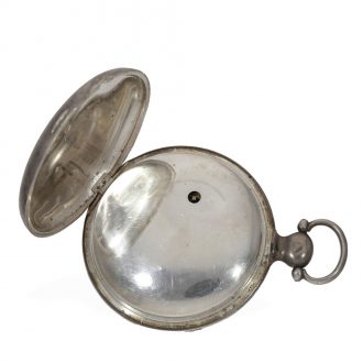 Swiss silver watch with an experimental pirouette lever escapement Circa 1821