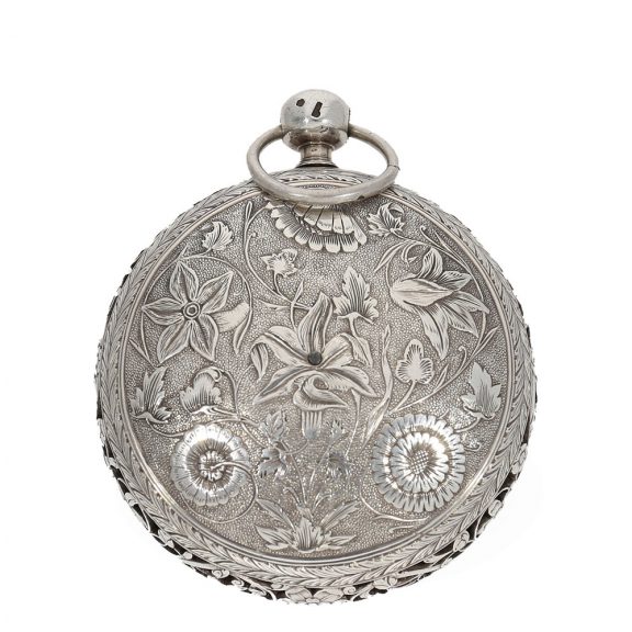 French silver early coach watch with self strike Circa 1660 French silver early coach watch with self strike Circa 1660