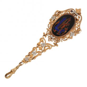 Swiss 18 carat gold and enamel fine neo Renaissance pocket watch Circa 1880