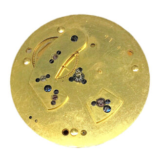 English gold open faced with silver dial Circa 1822 English gold open faced with silver dial Circa 1822