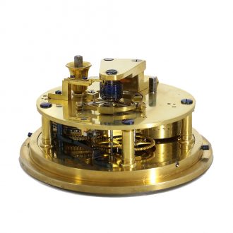 English deck chronometer in original cylindrical brass case Circa 1798