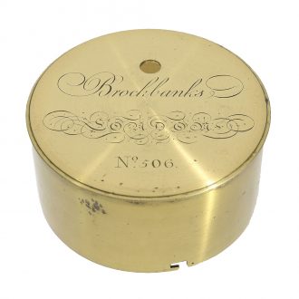 English deck chronometer in original cylindrical brass case Circa 1798