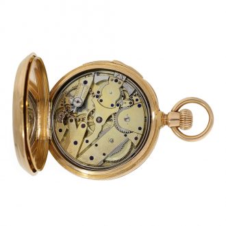 Swiss 18K gold quarter repeating pocket watch Circa 1876