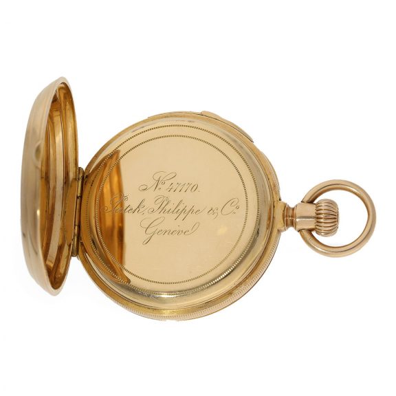 Swiss 18K gold quarter repeating pocket watch Circa 1876 Swiss 18K gold quarter repeating pocket watch Circa 1876