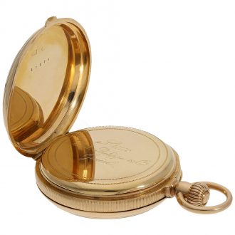 Swiss 18K gold quarter repeating pocket watch Circa 1876