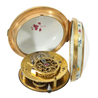 German enamel verge watch “Meissen porcelain” Circa 1780