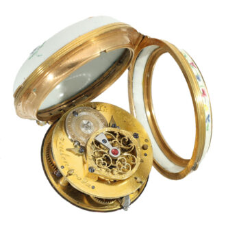 German enamel verge watch “Meissen porcelain” Circa 1780