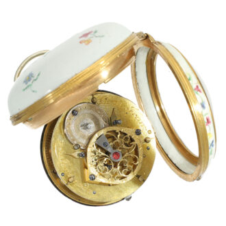 German enamel verge watch “Meissen porcelain” Circa 1780