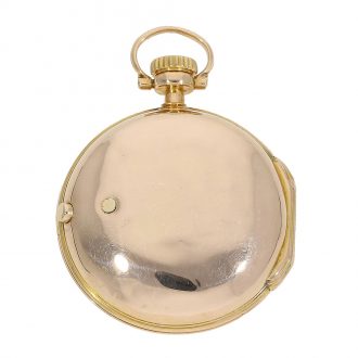 18 Carat gold German Louis XV watch with unique caliber Circa 1847