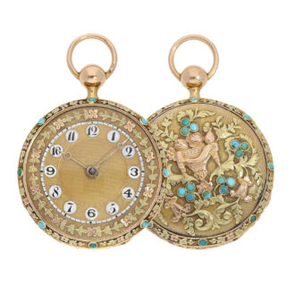 Swiss quarter repeating three coloured pocket watch Circa 1800