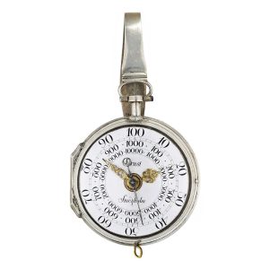 Rare Swedish silver open faced pedometer Circa 1765