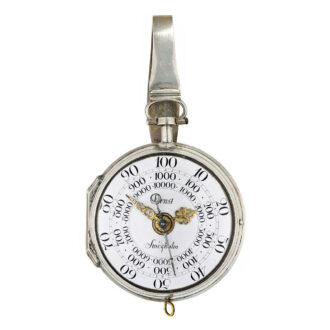 Rare Swedish silver open faced pedometer Circa 1765