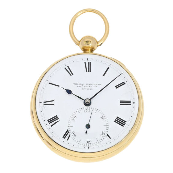 English gold open faced chronometer watch Circa 1823