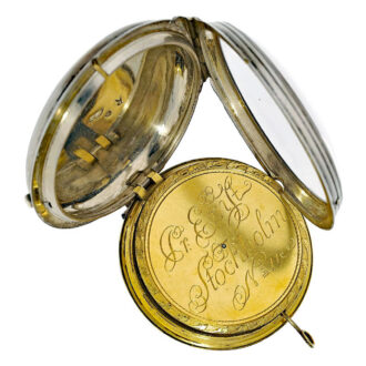Rare Swedish silver open faced pedometer Circa 1765