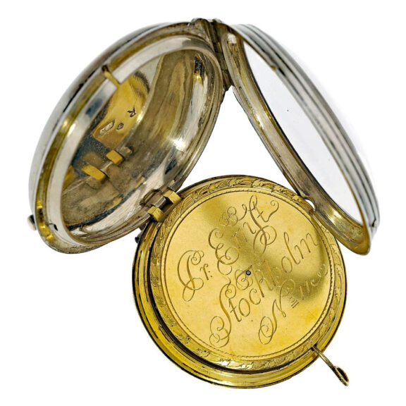 Rare Swedish silver open faced pedometer Circa 1765 Rare Swedish silver open faced pedometer Circa 1765