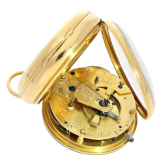 English gold open faced chronometer watch Circa 1823