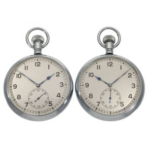 German metal pair of New Old Stock deck watches Circa 1940
