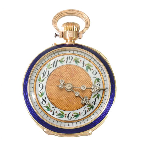 French 18 carat gold and enamel important chatelaine watch Circa 1850