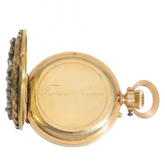 French 18 carat gold and enamel important chatelaine watch Circa 1850