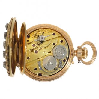 French 18 carat gold and enamel important chatelaine watch Circa 1850
