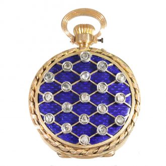 French 18 carat gold and enamel important chatelaine watch Circa 1850