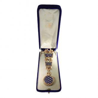 French 18 carat gold and enamel important chatelaine watch Circa 1850