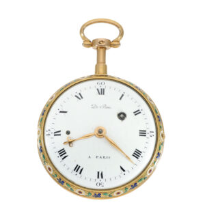 French 18 carat gold exquisite cylinder watch Circa 1780