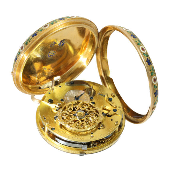 French 18 carat gold exquisite cylinder watch Circa 1780 French 18 carat gold exquisite cylinder watch Circa 1780